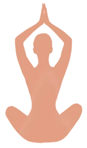 Figure in yoga lotus pose