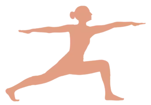 figure in warrior 2 yoga pose