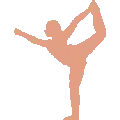 figure doing standing archer yoga pose