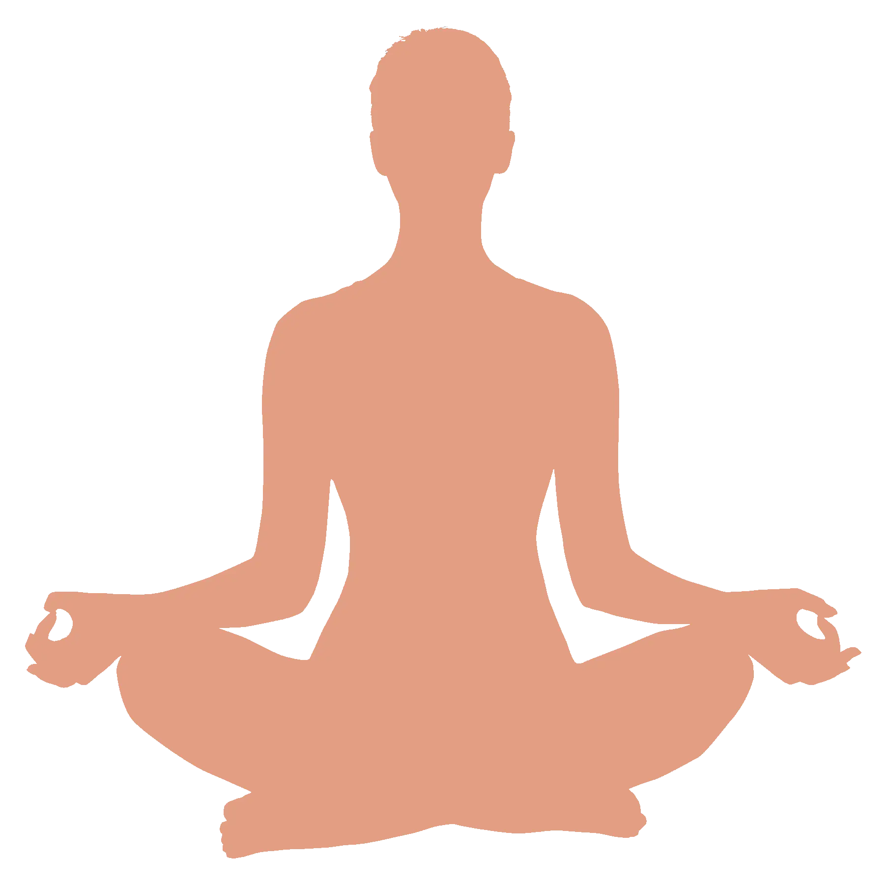 peach meditation figure meditating figure