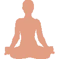 figure sitting in lotus yoga pose