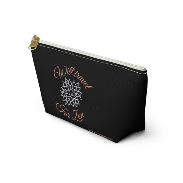 Black "Will Travel for Zen" Travel Accessory Bag - Image 7