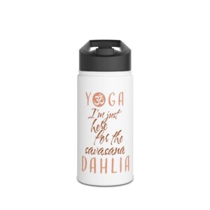 Yoga Dahlia water bottle.