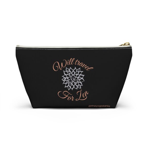 Black "Will Travel for Zen" Travel Accessory Bag - Image 6