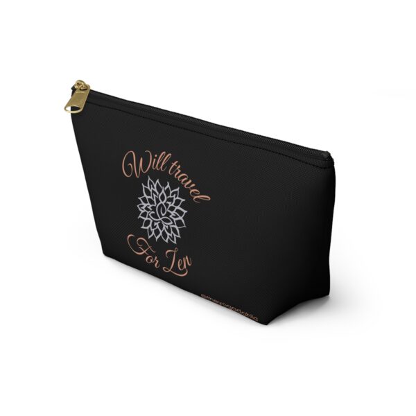 Black "Will Travel for Zen" Travel Accessory Bag - Image 3
