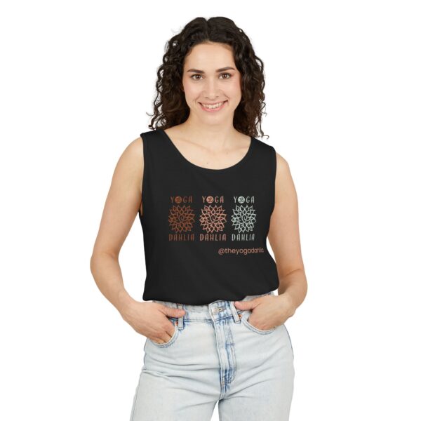 Unisex Triple Yoga Dahlia Tank Top - Image 3