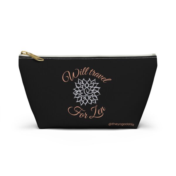 Black "Will Travel for Zen" Travel Accessory Bag - Image 5