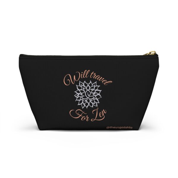 Black "Will Travel for Zen" Travel Accessory Bag - Image 2