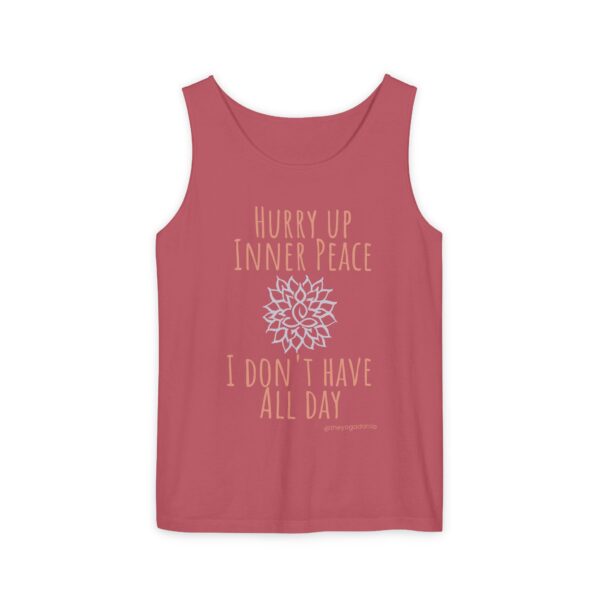 Yoga Dahlia "Hurry Up Inner Peace, I Don't Have All Day" Tank Top