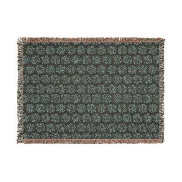 Yoga Dahlia Logo Pattern on Cozy, 100% Cotton Woven Blanket - Image 2